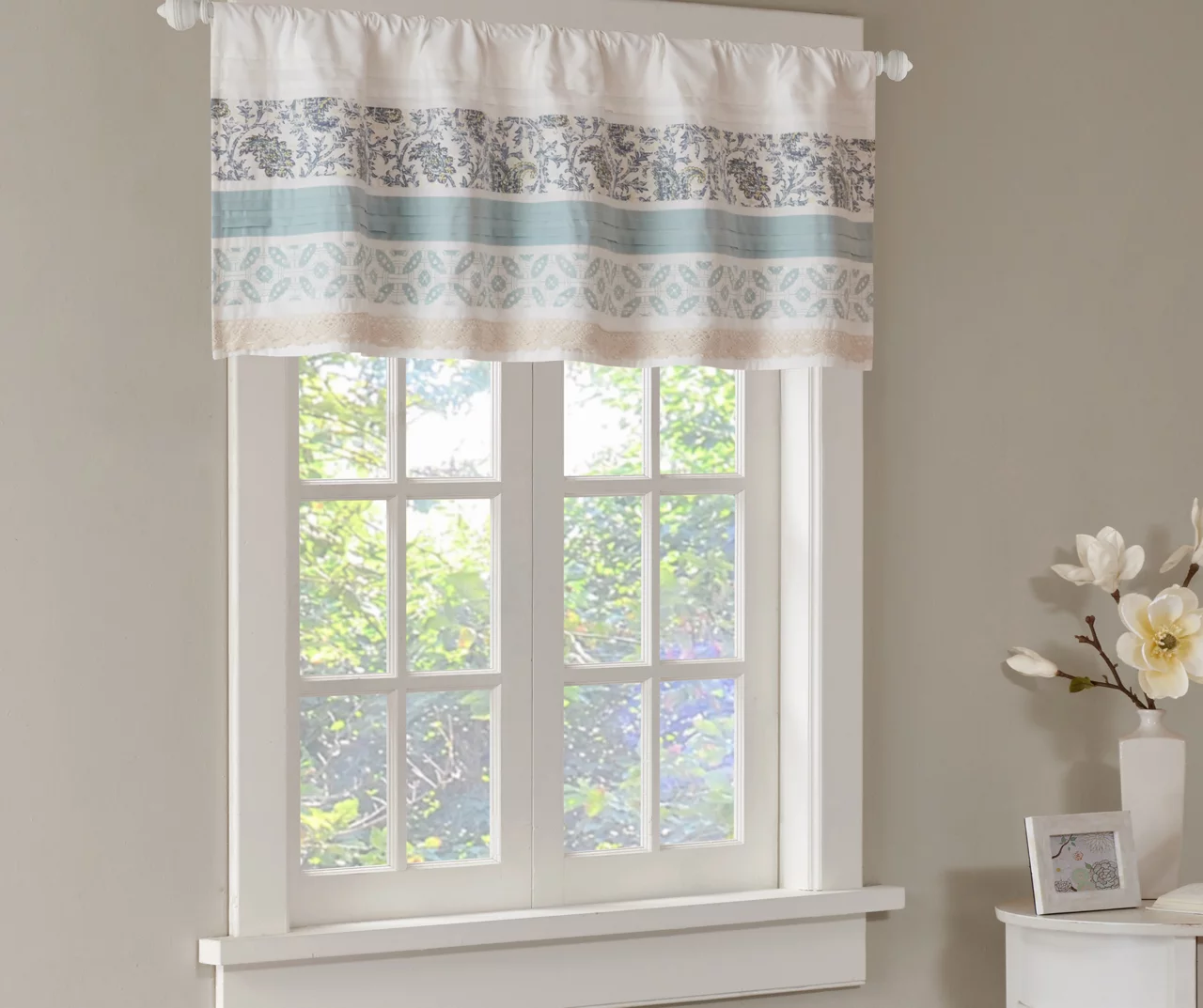 Stella Blue Rod Pocket Valance 2 Stella Blue Rod Pocket Valance - Image 2