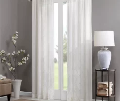 Clarissa Diamond Sheer Rod Pocket Curtain Panel -Home Decor Store 810518103 810518104 1 1