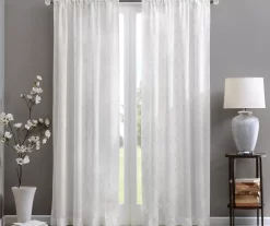 Clarissa Diamond Sheer Rod Pocket Curtain Panel -Home Decor Store 810518103 810518104 4