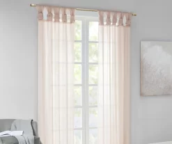 Persis Voile Sheer Twisted Tab Curtain Panel Pair -Home Decor Store 810518131 810518132 810518133 1