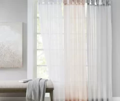 Persis Light Gray Voile Sheer Twisted Tab Curtain Panel Pair, (84") 11 Persis Light Gray Voile Sheer Twisted Tab Curtain Panel Pair, (84") -Home Decor Store 810518134 810518135 810518136 5 3