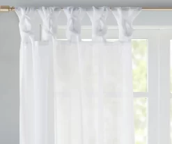 Persis White Voile Sheer Twisted Tab Curtain Panel Pair, (84") 9 Persis White Voile Sheer Twisted Tab Curtain Panel Pair, (84") -Home Decor Store 810518137 810518138 810518139 3 1