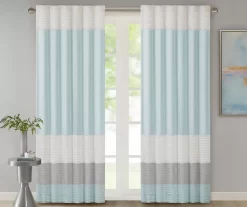 Salem Pintuck Light-Filtering Rod Pocket Curtain Panel, (84")