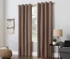 Wilbon Russet Linen Blackout Curtain Panel, (84") -Home Decor Store 810518492 4