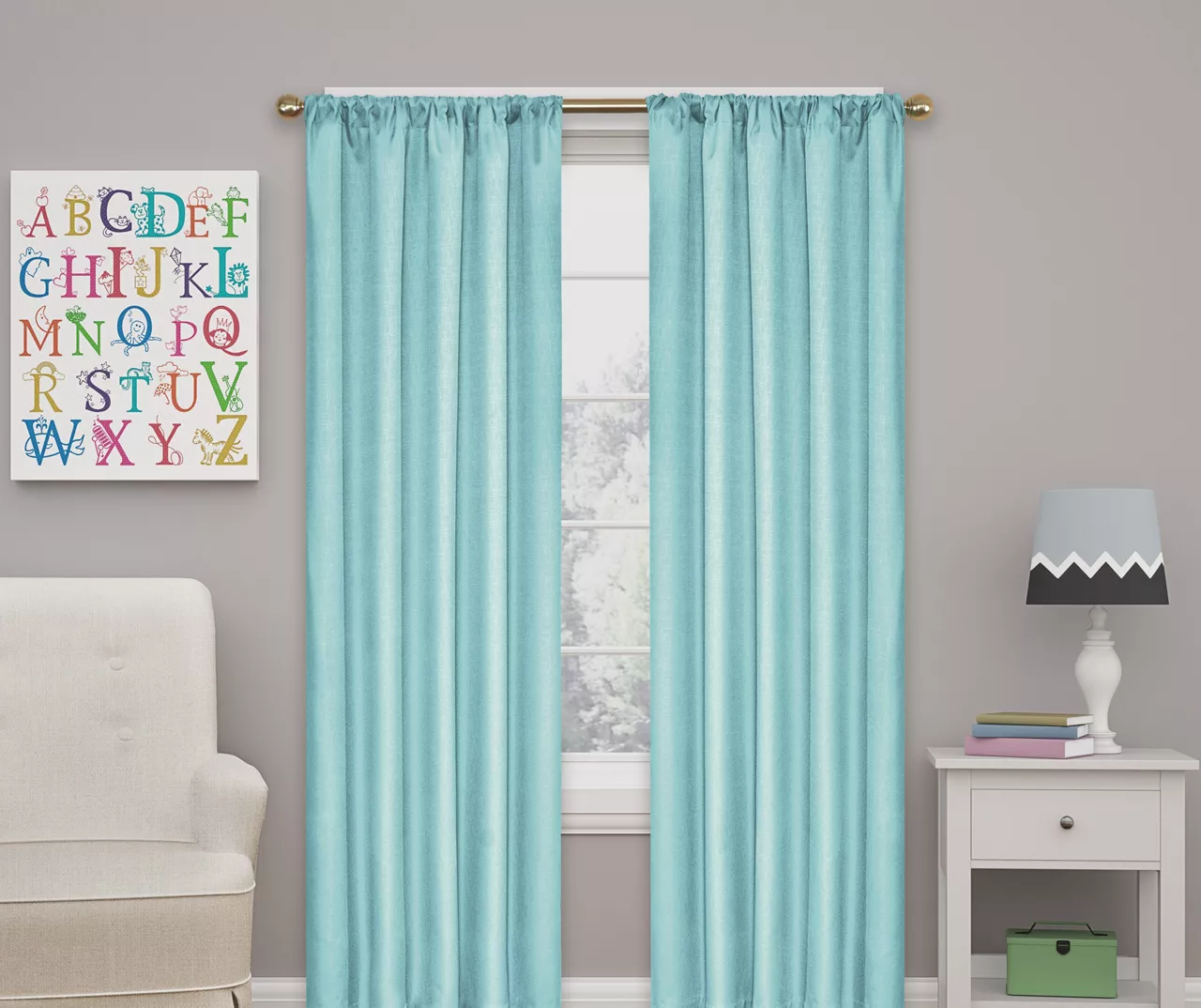Eclipse Kendall Blackout Rod Pocket Curtain Panel 8 Eclipse Kendall Blackout Rod Pocket Curtain Panel - Image 8