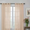 Curtain Fresh Latte Sheer Grommet Curtain Panel, (108")
