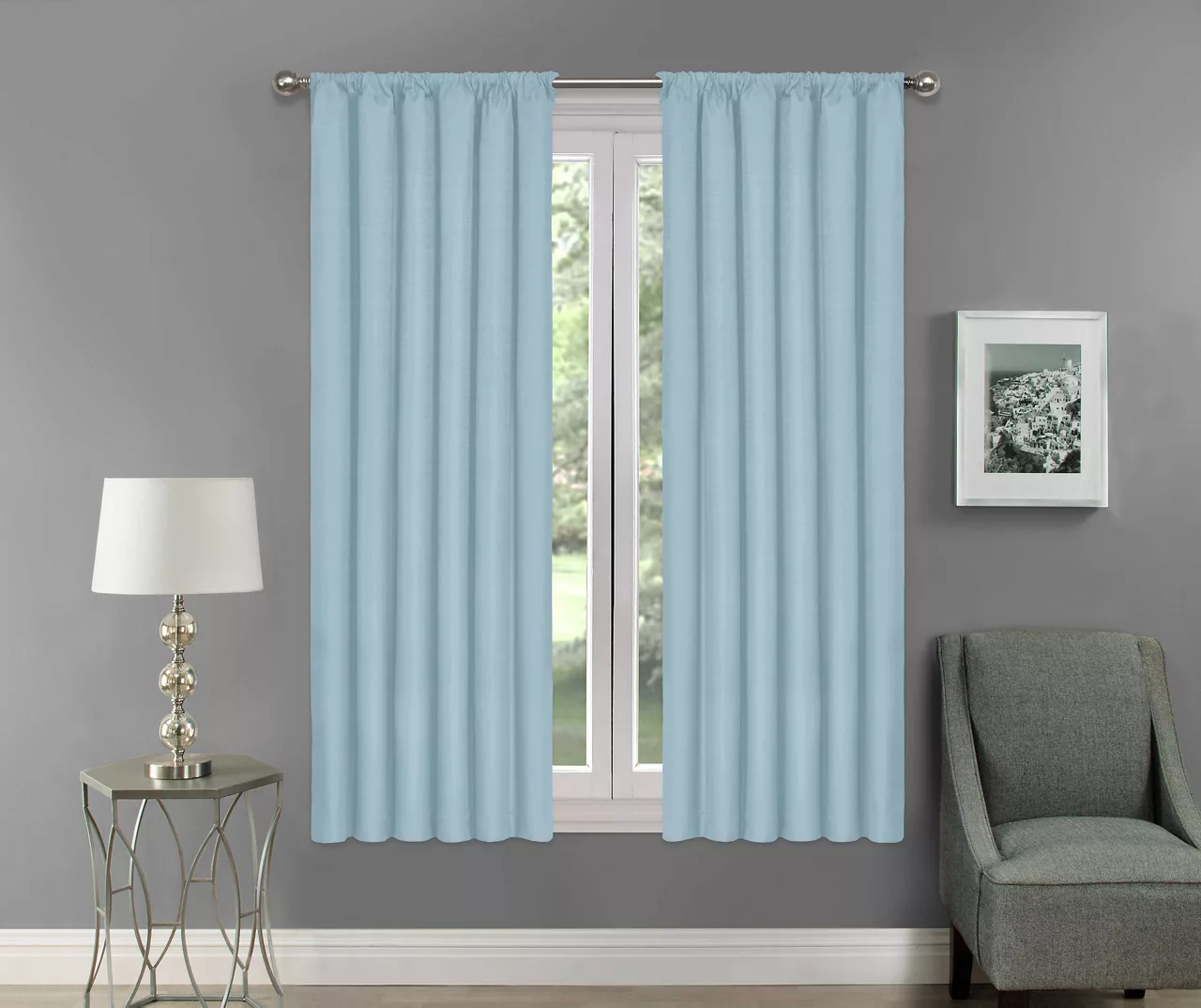 Eclipse Kendall Blackout Rod Pocket Curtain Panel 3 Eclipse Kendall Blackout Rod Pocket Curtain Panel - Image 3