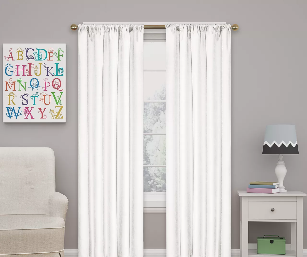 Eclipse Kendall Blackout Rod Pocket Curtain Panel 1 Eclipse Kendall Blackout Rod Pocket Curtain Panel