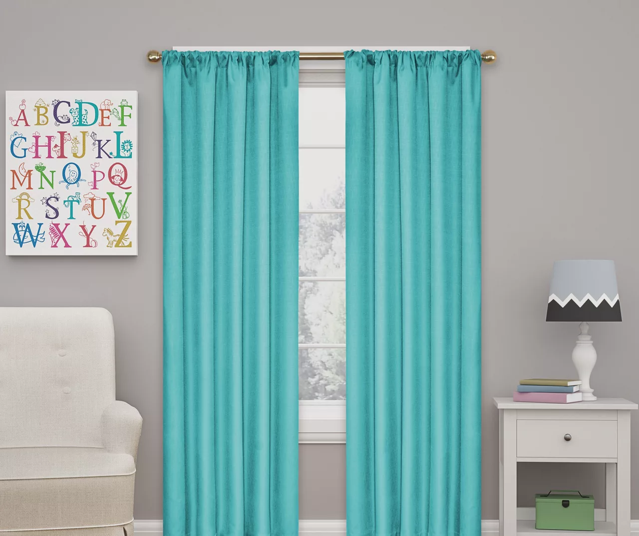 Eclipse Kendall Blackout Rod Pocket Curtain Panel 2 Eclipse Kendall Blackout Rod Pocket Curtain Panel - Image 2