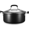 Black 5-Quart Non-Stick Rivet Handle Dutch Oven