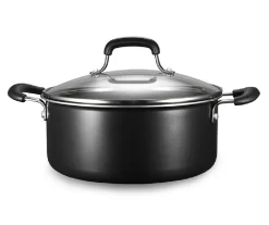 Black 5-Quart Non-Stick Rivet Handle Dutch Oven