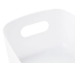 White Plastic Storage Bins, 3-Pack -Home Decor Store 810522389 2