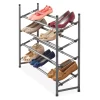 Gunmetal Gray 4-Tier Expandable Steel Shoe Rack