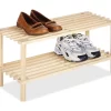 Natural Wood Shoe Rack