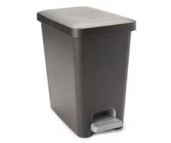 Black Step-On 2.7 Gallon Waste Can With Removable Liner