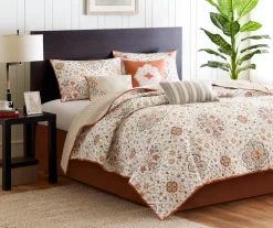 Neda Ivory Reversible Coverlet Set