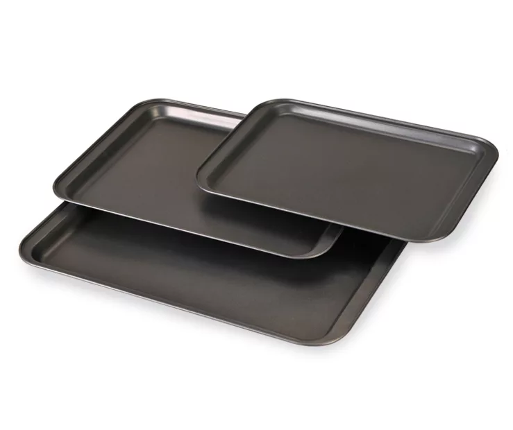 Non-Stick 3-Piece Baking Sheet Set 1 Non-Stick 3-Piece Baking Sheet Set