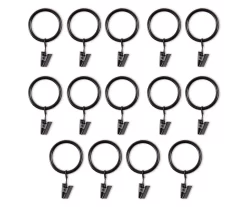 Legacy Brown & Black Curtain Rod Clip Rings, 14-Pack 6 Legacy Brown & Black Curtain Rod Clip Rings, 14-Pack -Home Decor Store 810524293 3