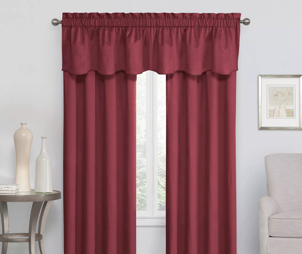 Eclipse Burgundy Canova Room Darkening Thermal Valance 1 Eclipse Burgundy Canova Room Darkening Thermal Valance