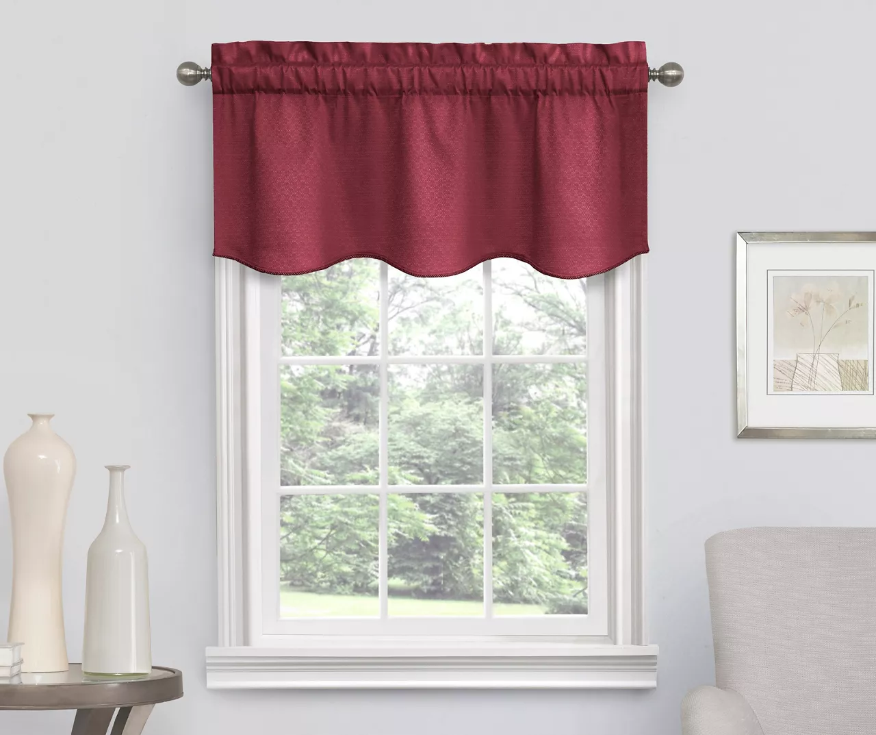 Eclipse Burgundy Canova Room Darkening Thermal Valance 2 Eclipse Burgundy Canova Room Darkening Thermal Valance - Image 2