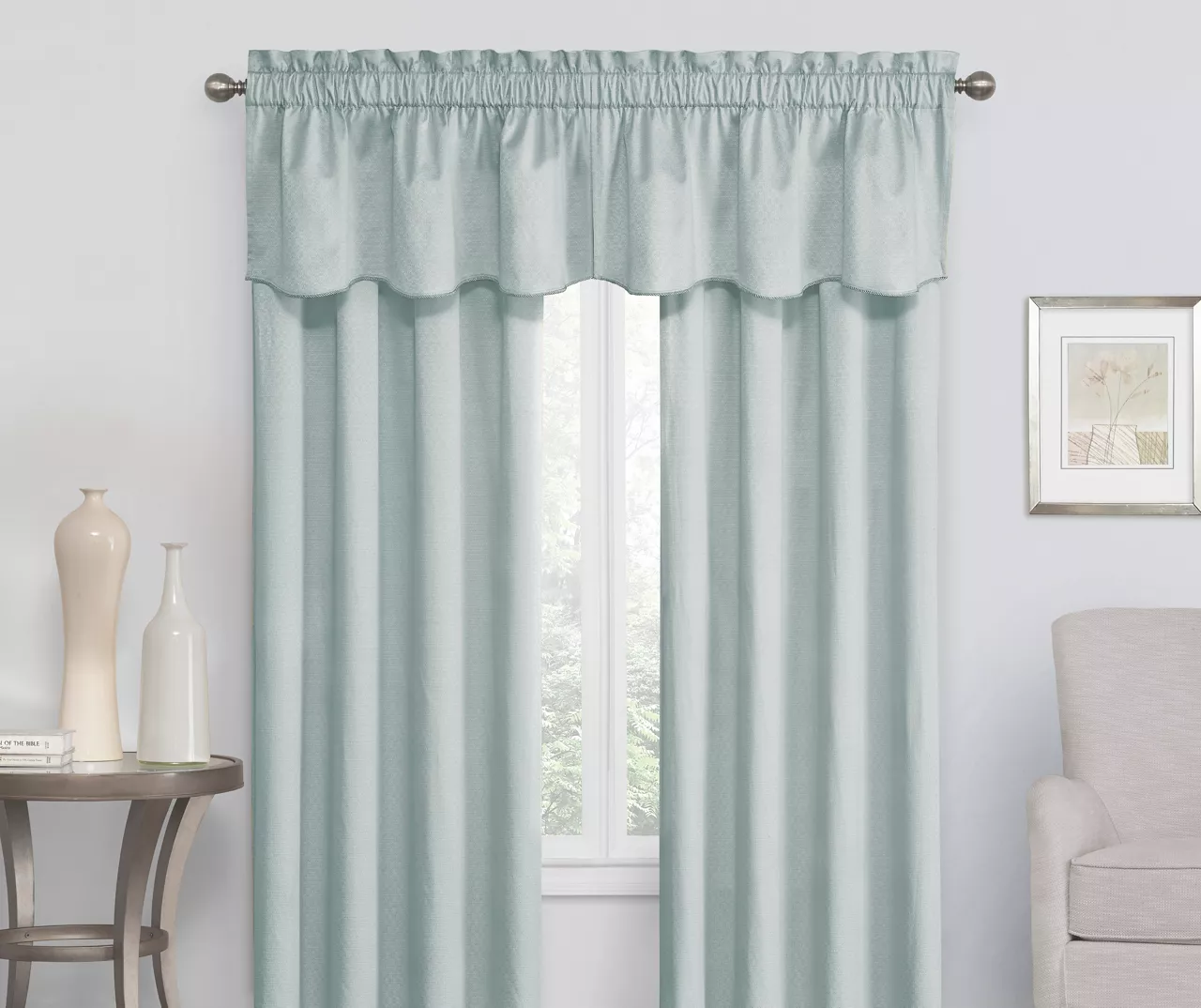 Eclipse Blue Canova Room Darkening Thermal Valance 1 Eclipse Blue Canova Room Darkening Thermal Valance