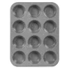 Gray Speckled 12-Cup Muffin Pan