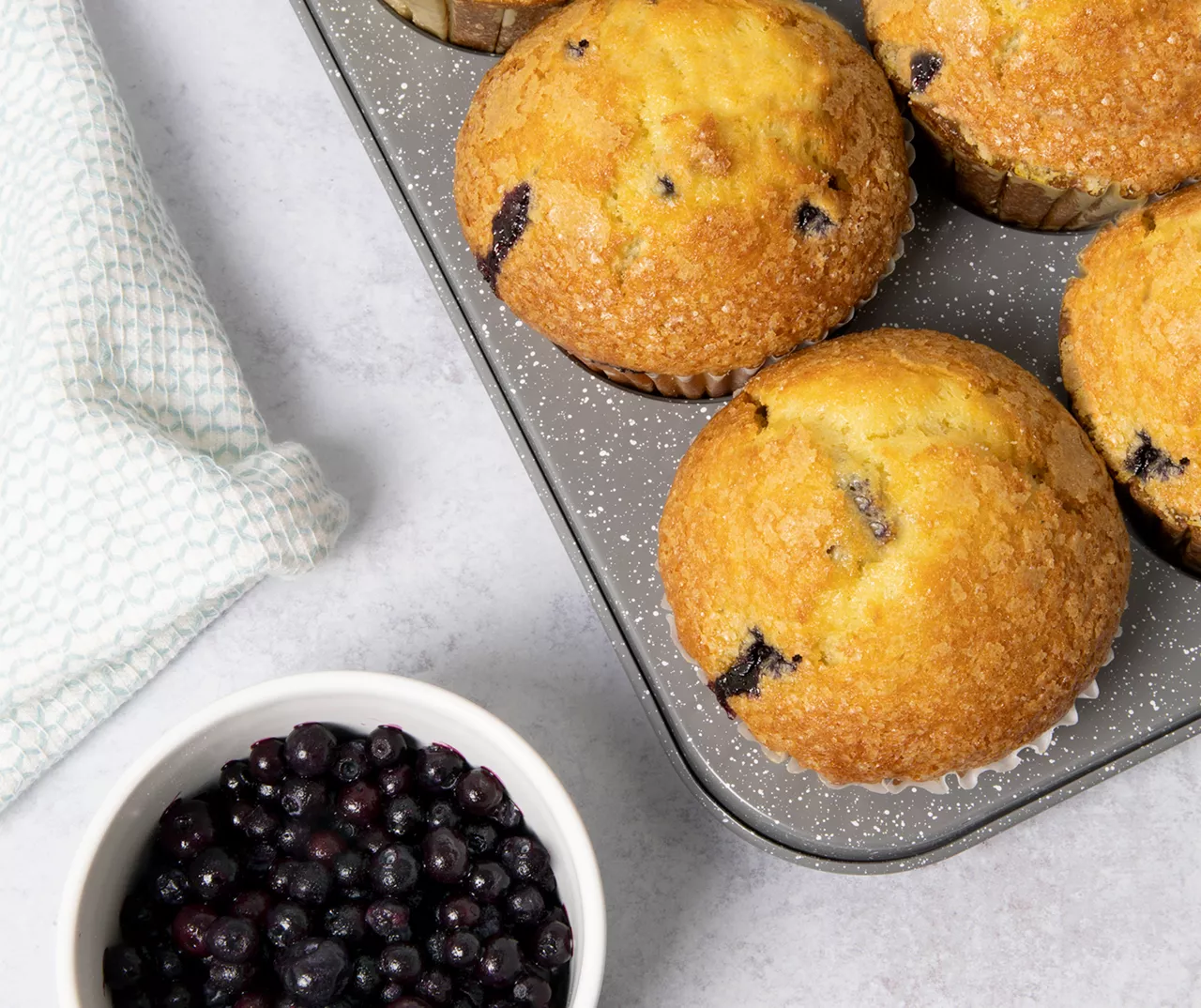 Gray Speckled 12-Cup Muffin Pan 3 Gray Speckled 12-Cup Muffin Pan - Image 3