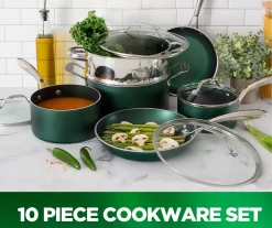 Granitestone Emerald 10-Piece Non-Stick Cookware Set -Home Decor Store 810529543