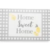"Home Sweet Home" Light Gray Lemon Grid PVC Comfort Mat