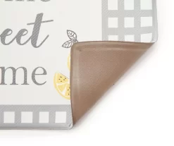 "Home Sweet Home" Light Gray Lemon Grid PVC Comfort Mat -Home Decor Store 810532478 2