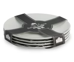 Bliss 4-Piece White Ceramic Coupe Salad Plate Set