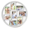 Gray Circle 8-Opening Collage Picture Frame, (4" X 6")
