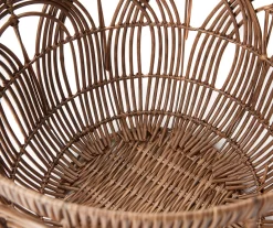 Brown Woven Round Paper & Resin Basket -Home Decor Store 810535802 2