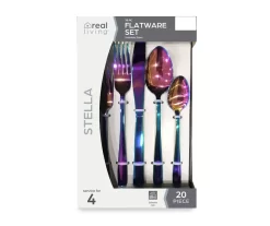 Iridescent 20-Piece Stella Flatware Set