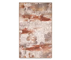 My Magic Carpet Vienna Abstract Washable Area Rug