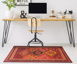 My Magic Carpet Phoenix Kilim Garnet Washable Area Rug -Home Decor Store 810537705 2