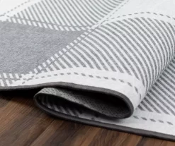 My Magic Carpet Buffalo Plaid Gray & White Washable Runner, (2'6" X 7') -Home Decor Store 810537719 4