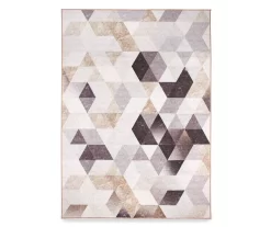 My Magic Carpet Lattice Geometric Neutral Washable Area Rug -Home Decor Store 810537742 1
