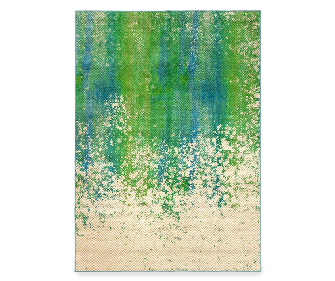 My Magic Carpet Hazel Chevron Teal Washable Area Rug 2 My Magic Carpet Hazel Chevron Teal Washable Area Rug - Image 2