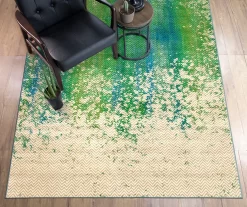 My Magic Carpet Hazel Chevron Teal Washable Area Rug 30 My Magic Carpet Hazel Chevron Teal Washable Area Rug -Home Decor Store 810537754 2