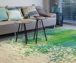 My Magic Carpet Hazel Chevron Teal Washable Area Rug 31 My Magic Carpet Hazel Chevron Teal Washable Area Rug -Home Decor Store 810537754 3