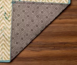 My Magic Carpet Hazel Chevron Teal Washable Area Rug 32 My Magic Carpet Hazel Chevron Teal Washable Area Rug -Home Decor Store 810537754 4