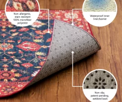 My Magic Carpet Hazel Chevron Teal Washable Area Rug 36 My Magic Carpet Hazel Chevron Teal Washable Area Rug -Home Decor Store 810537754 8