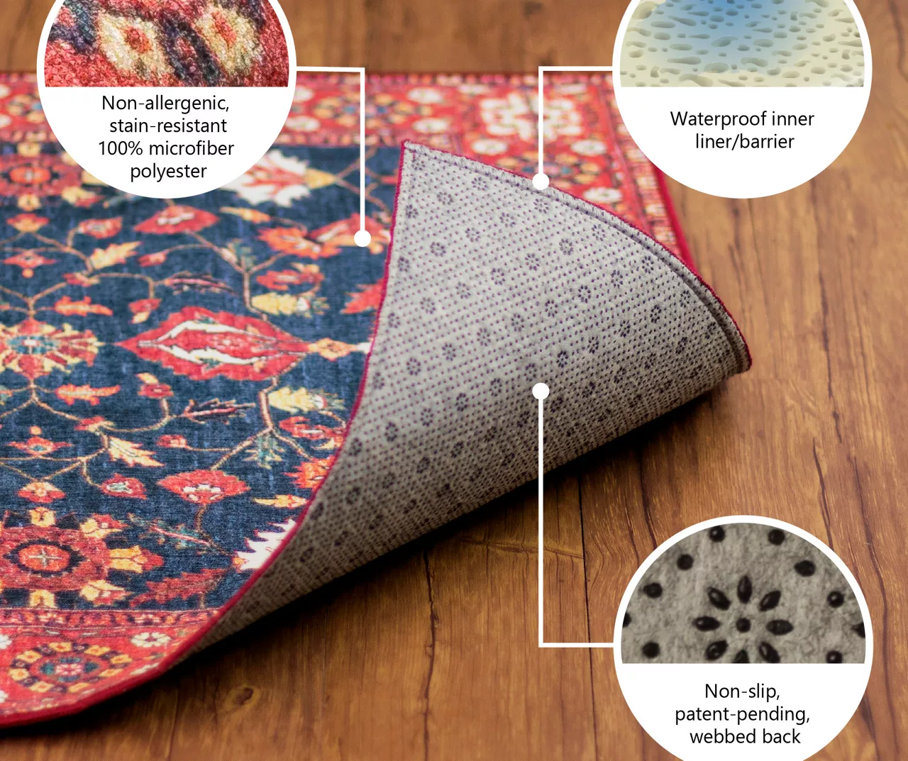 My Magic Carpet Hazel Chevron Teal Washable Area Rug 17 My Magic Carpet Hazel Chevron Teal Washable Area Rug - Image 17