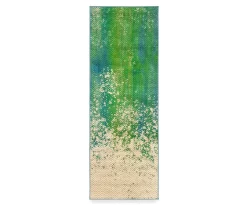 My Magic Carpet Hazel Chevron Teal Washable Area Rug 22 My Magic Carpet Hazel Chevron Teal Washable Area Rug -Home Decor Store 810537755 1