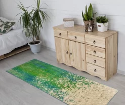 My Magic Carpet Hazel Chevron Teal Washable Area Rug 37 My Magic Carpet Hazel Chevron Teal Washable Area Rug -Home Decor Store 810537755 2