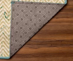 My Magic Carpet Hazel Chevron Teal Washable Area Rug 38 My Magic Carpet Hazel Chevron Teal Washable Area Rug -Home Decor Store 810537755 3