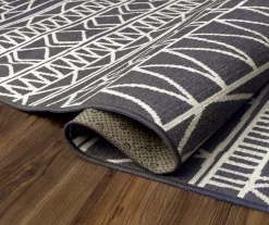 My Magic Carpet Chelsea Aztec Dark Gray Washable Area Rug -Home Decor Store 810537768 4