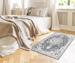 My Magic Carpet Parviz Gray Washable Area Rug -Home Decor Store 810537771 2