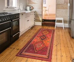 My Magic Carpet Phoenix Kilim Garnet Washable Area Rug -Home Decor Store 810537783 2